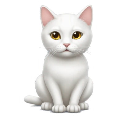White cat coquette sticker