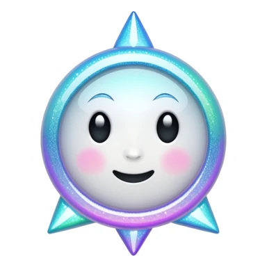 white sparkly goth object, remove background sticker