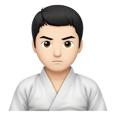 Judo men no hair french black ceinture sticker