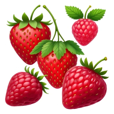 Berries and strawberries and raspberries sticker