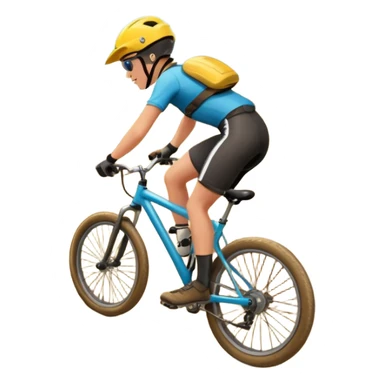 Pumptrack track and rider riding a hilly on the backwheel sticker