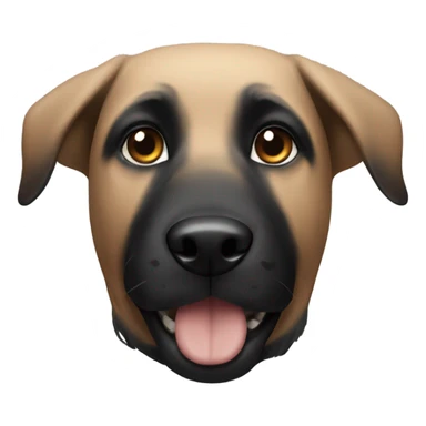 Shepherd dog with all black face  sticker