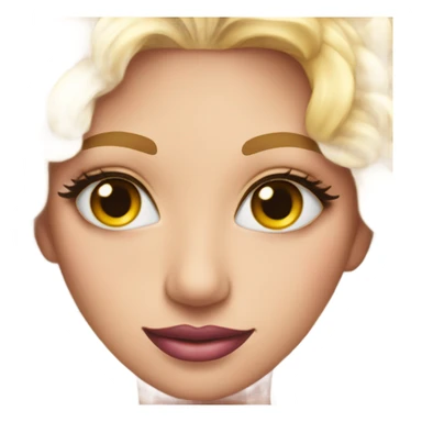 Emoji with lashes nails and makeup sticker