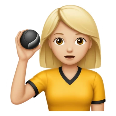 blonde sports referree calling time out sticker