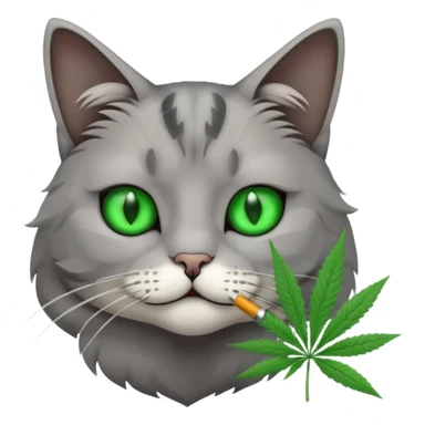 Cat smoking weed sticker