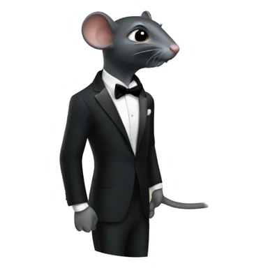 James bond as a black rat sticker