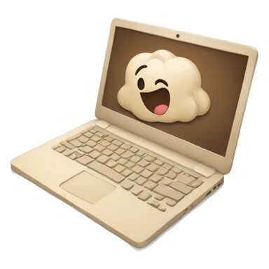 Beige laptop  sticker