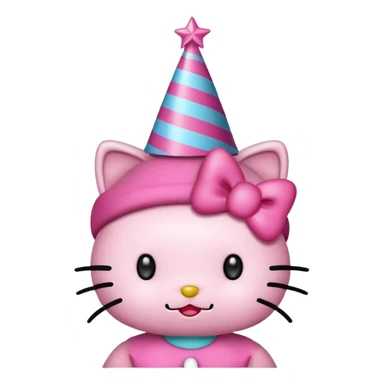 Hello kitty saying happy 17th birthday  sticker