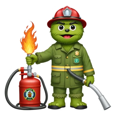 spotsylvania company 7 fire department logo oscar the grouch sticker