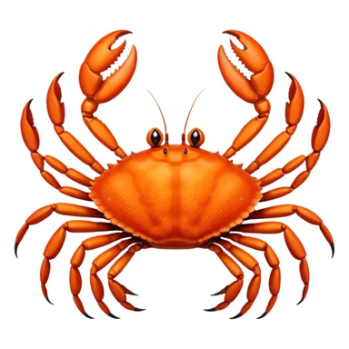 A live crab with eight legs and two pincers sticker