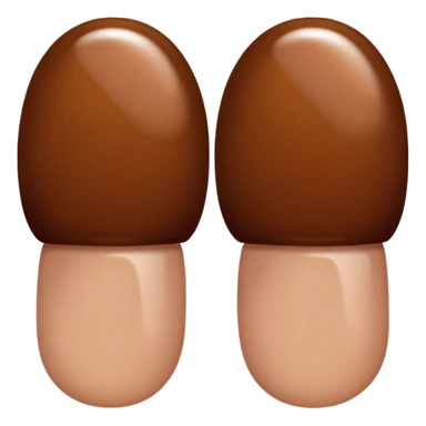 💅🏼 comme cet émoji, mais les ongles et le vernis en marron sticker
