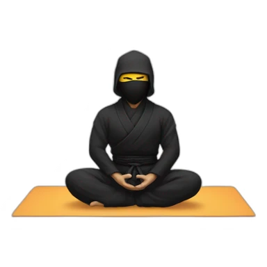a ninja who meditates sticker