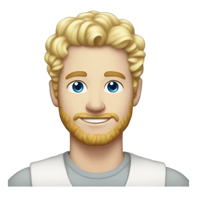 full body light curl blonde 30yo man blue eyed pale skin sticker