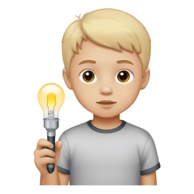 little boy drawing outdoors sticker