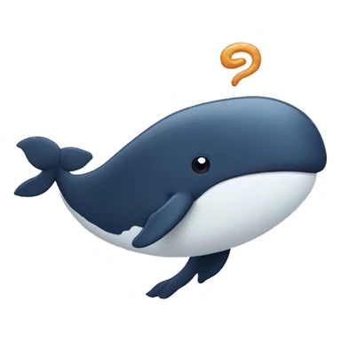 whale with ginger hair on its head sticker