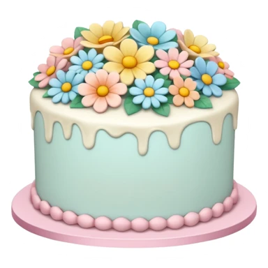 floral cake sticker