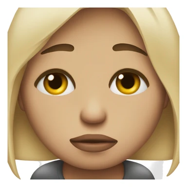 sad kiss face emoji style sticker