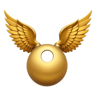 Redondo,con alas y dorado y Harry Potter sticker