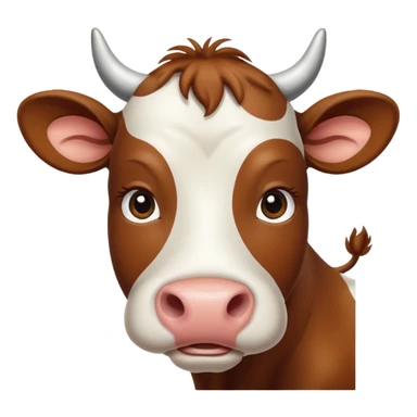 High resolution of A cow sticker