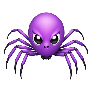 very simple cute 2D purple spider with minimal details sticker