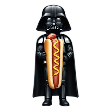 Darth vader eat hot dog  sticker