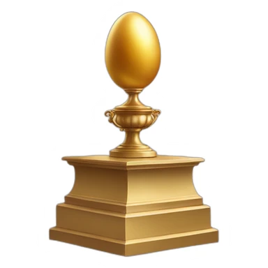 golden egg on pedestal sticker