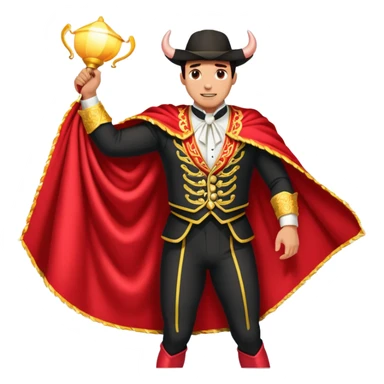 bull fighting where man has red blanket and bull runs past it sticker