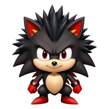 Shadow the hedgehog with black and red fur sticker