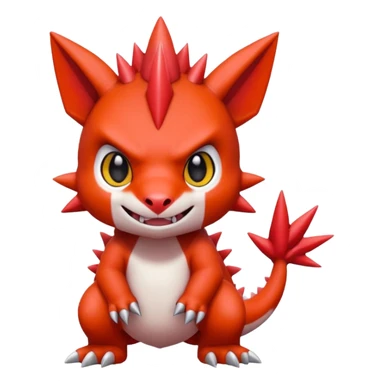 Cute Baby Digimon-Guilmon-Tyrunt-hybrid (full body) sticker