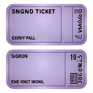 Pale Purple 1 Signed ticket  sticker