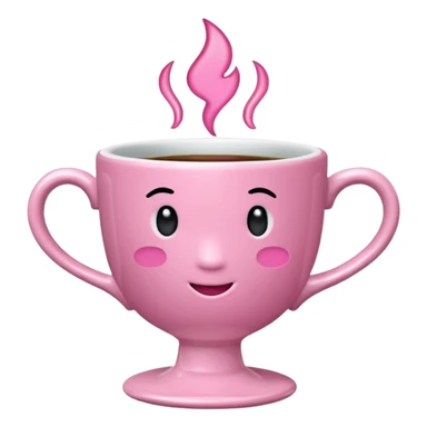 Hellrosa standlay Cup mit pinkem ,,L“ Anhänger sticker