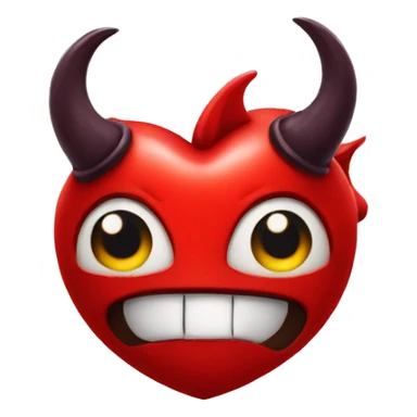 heart with devil horns  sticker