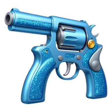 glitter blue cian gun sticker