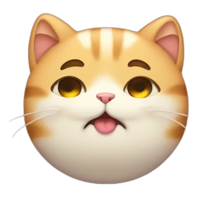 crying cat fat sticker