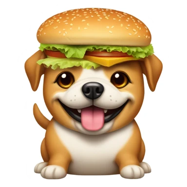 Hamburger dog sticker