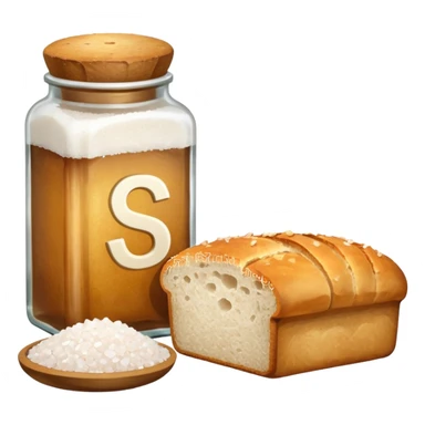  simple a bottle of salt and a loaf of bread sticker