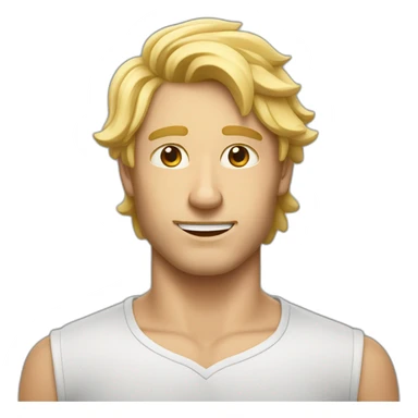 Homme blond boude en croisant bras sticker