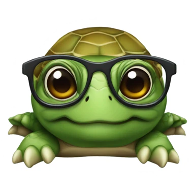 Turtle wearing glasses  sticker