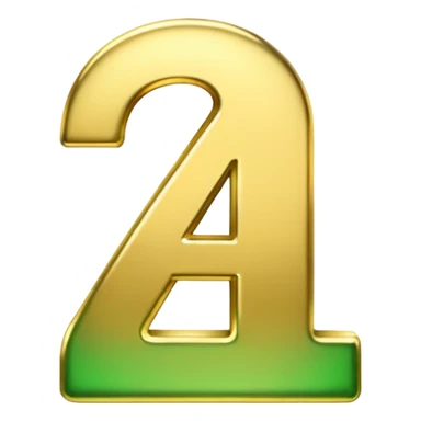 number 4 in golden and green shadows sticker