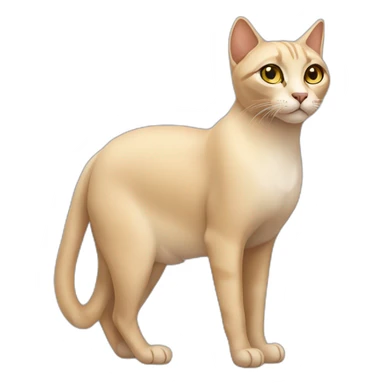 beige egypt cat sticker