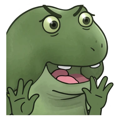 Face with tongue out and hands to the side  sticker