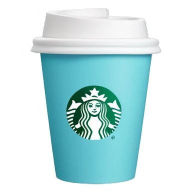 Light blue Starbucks cup sticker
