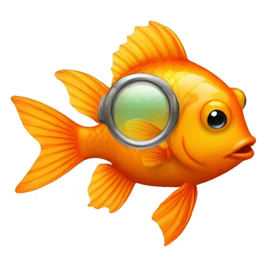 orange fish with glass sticker