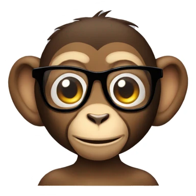 Monkey with Ravi glasses sticker
