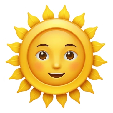 yellow sun with no face sticker