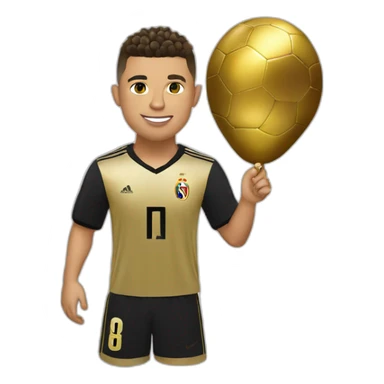 ronaldo with 8 ballon d’or sticker
