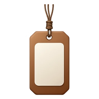 brown white Price tag sticker