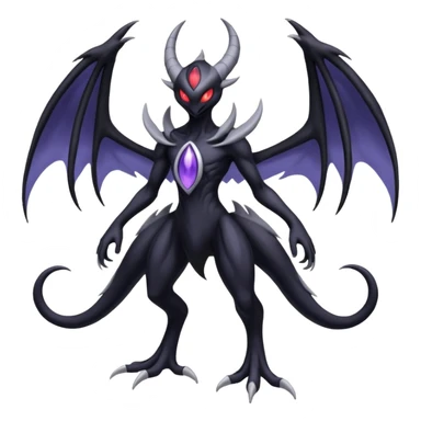 Lunala-Darkrai-Fakémon-hybrid-creature (full body)  sticker