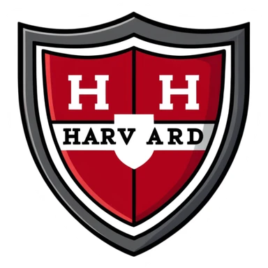 Harvard shield vibrant cartoon sticker sticker