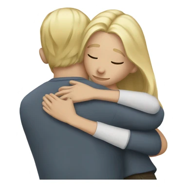 man with blonde hair hugging a girl with blonde hair  sticker